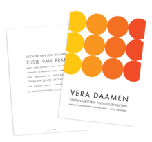variatie geboortekaartje dots