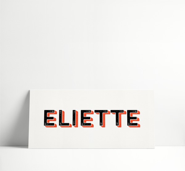 geboortekaartje letterpress