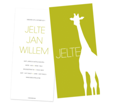 variatie geboortekaartje zoo